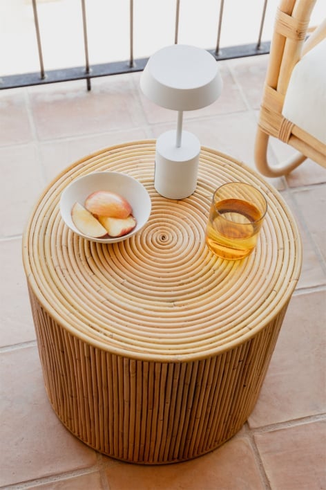 Tavolino rotondo in rattan (Ø40 cm) Gudaf