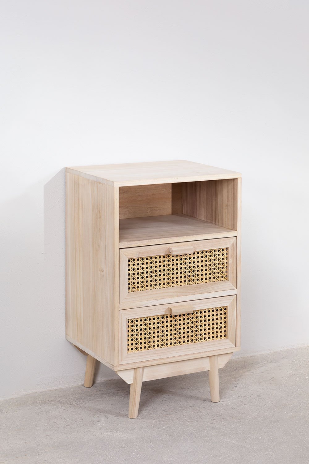 Confezione da 2 comodini in legno Ralik con contenitore, immagine della galleria 2