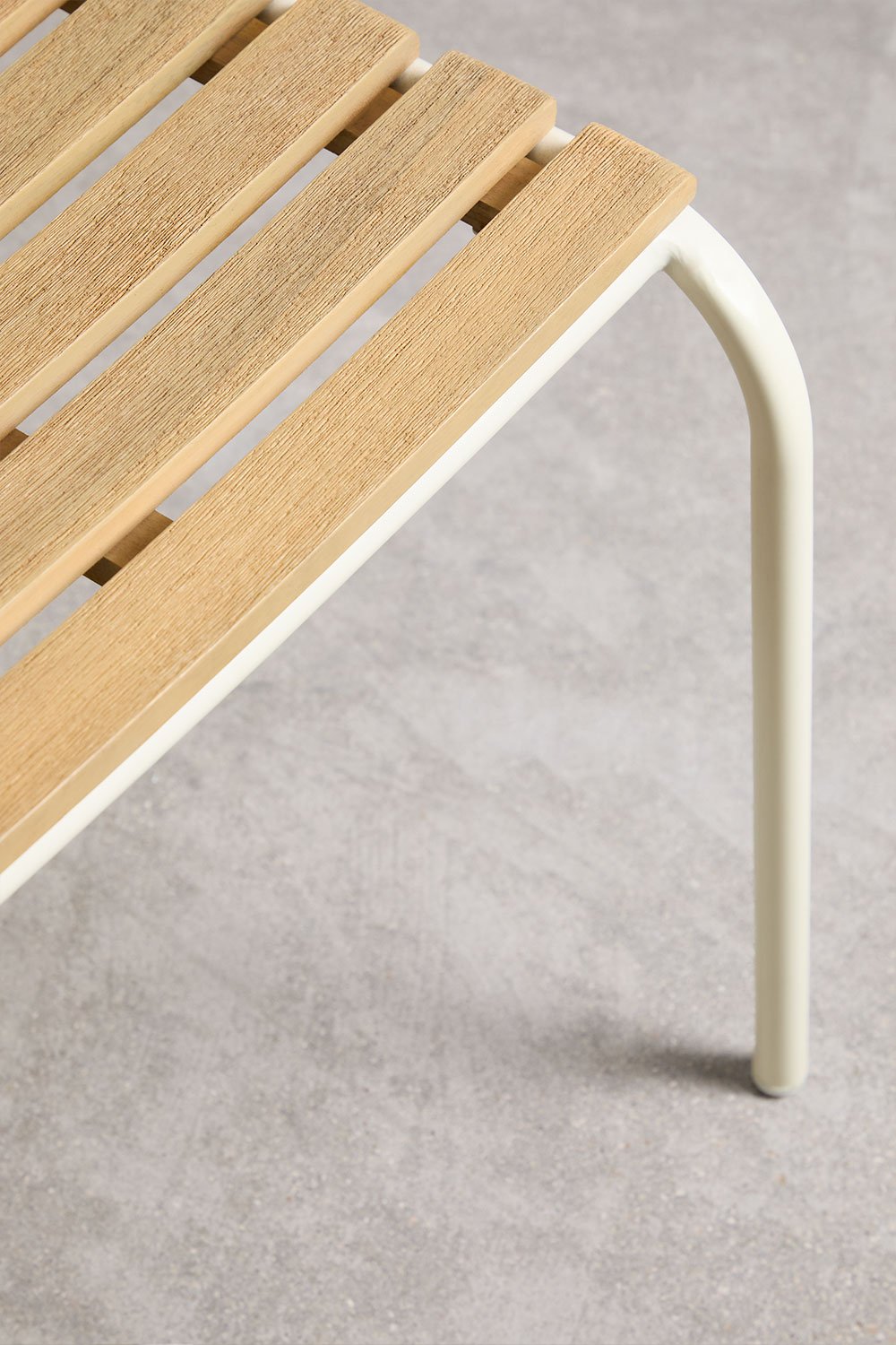 Confezione da 2 sedie da giardino impilabili in acciaio e legno di acacia Artus, immagine della galleria 7