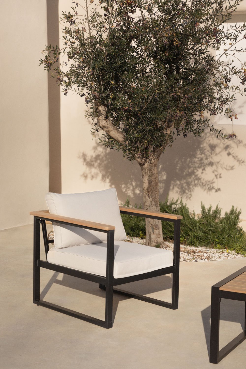 Poltrona da Giardino in Alluminio e Legno di Acacia Lipov   , immagine della galleria 1