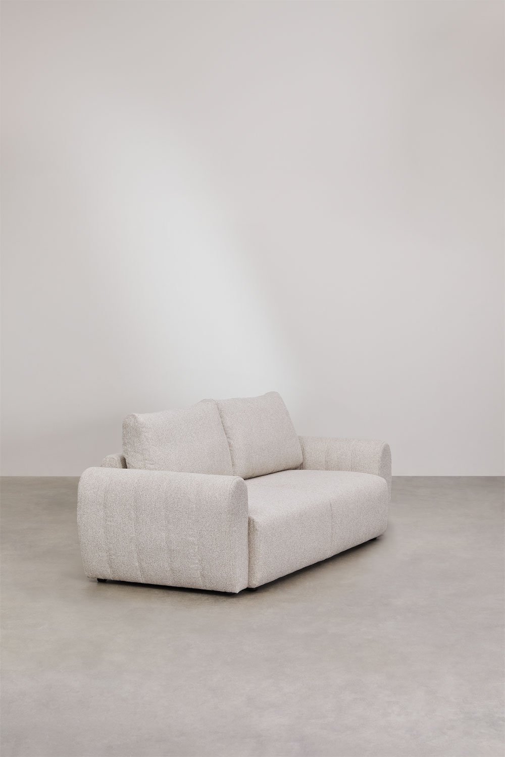 Divano letto 3 posti in tessuto bouclé Ohio, immagine della galleria 7