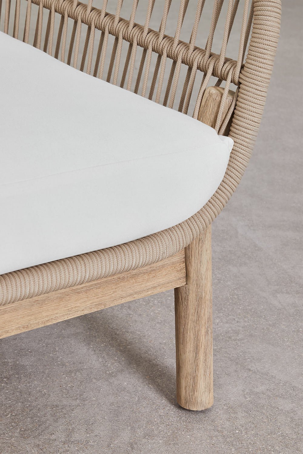 Poltrona da giardino in alluminio e legno di acacia Karvia    , immagine della galleria 6