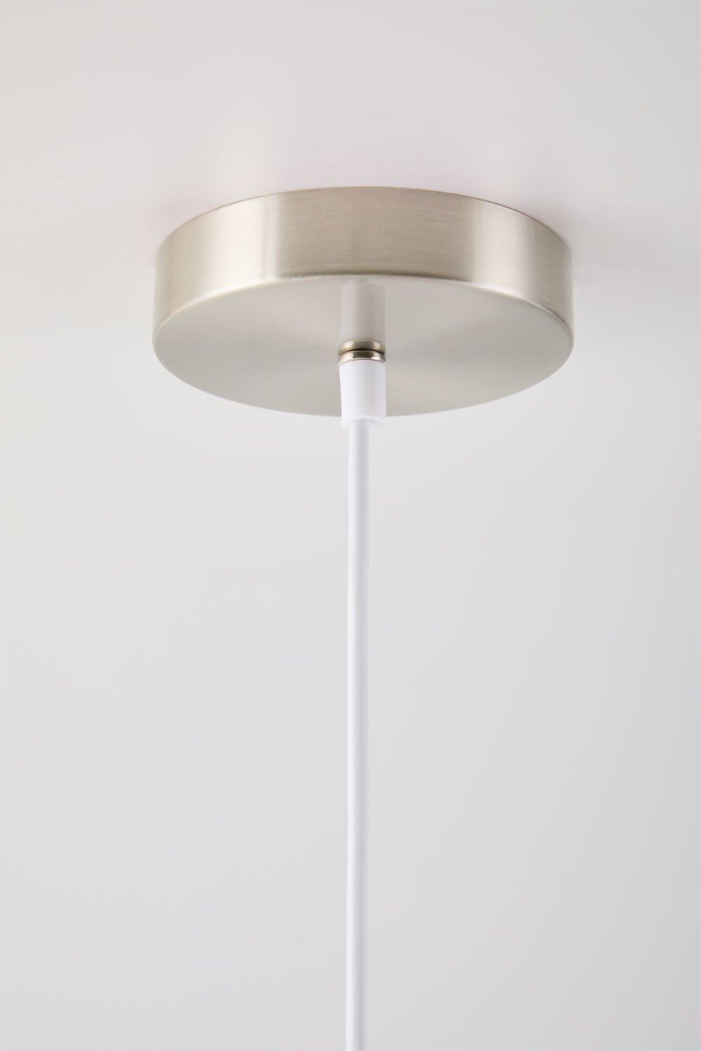 Lampada da soffitto in seta artificiale e ferro Worel, immagine della galleria 5