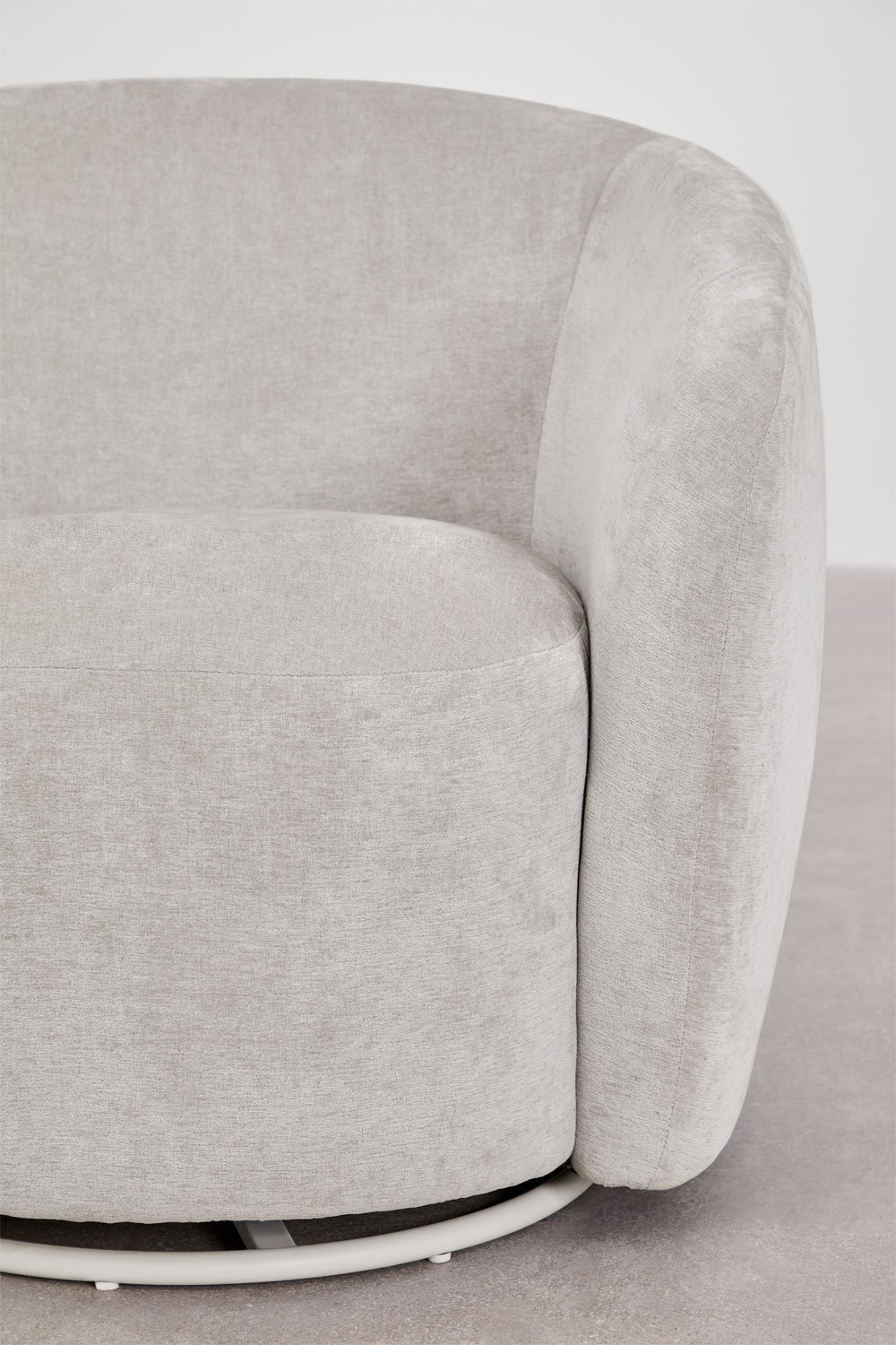 Poltroncina girevole in ciniglia Mieres , immagine della galleria 5