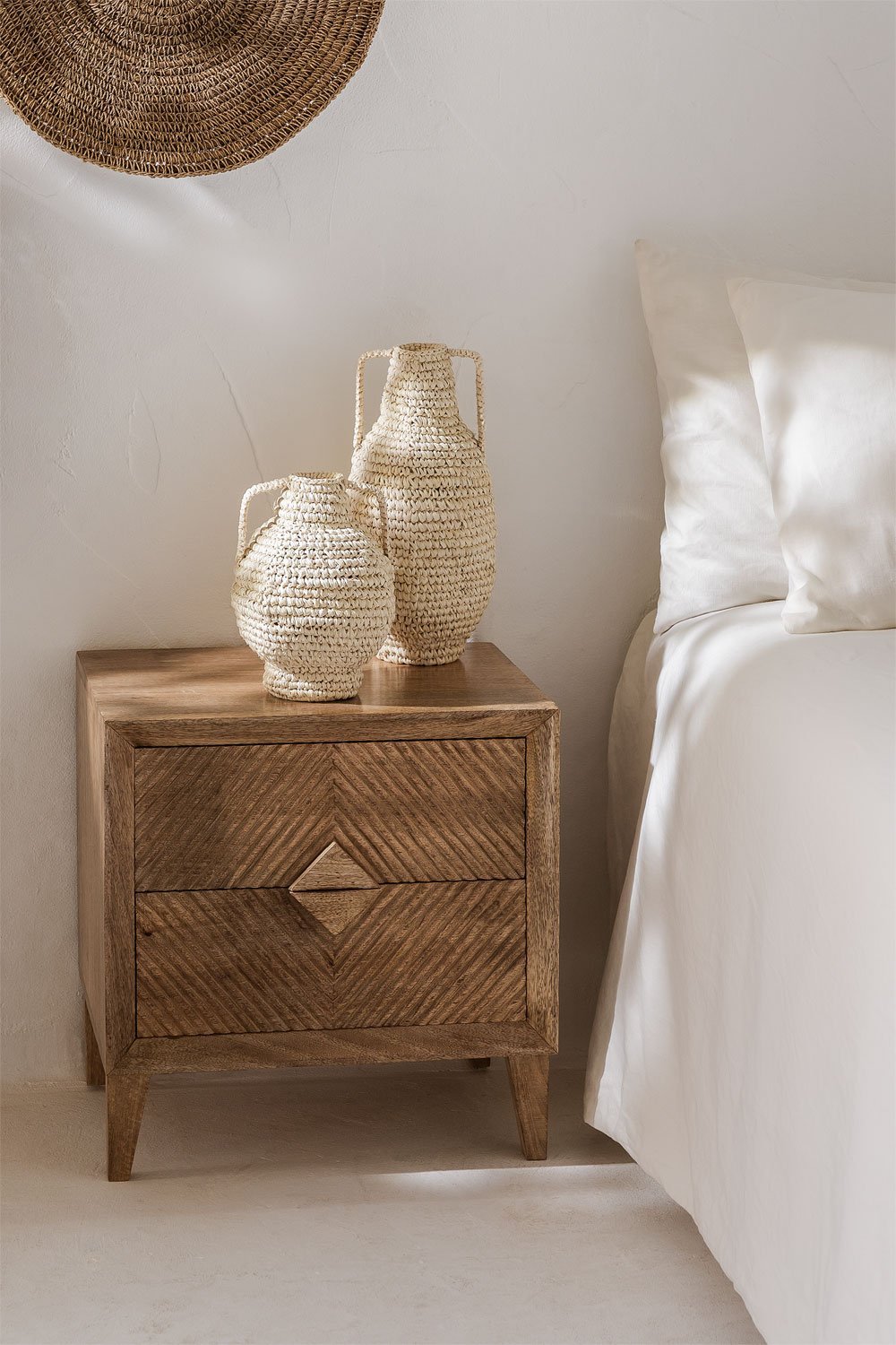 Set di 2 comodini in legno di mango Dibeny, immagine della galleria 1