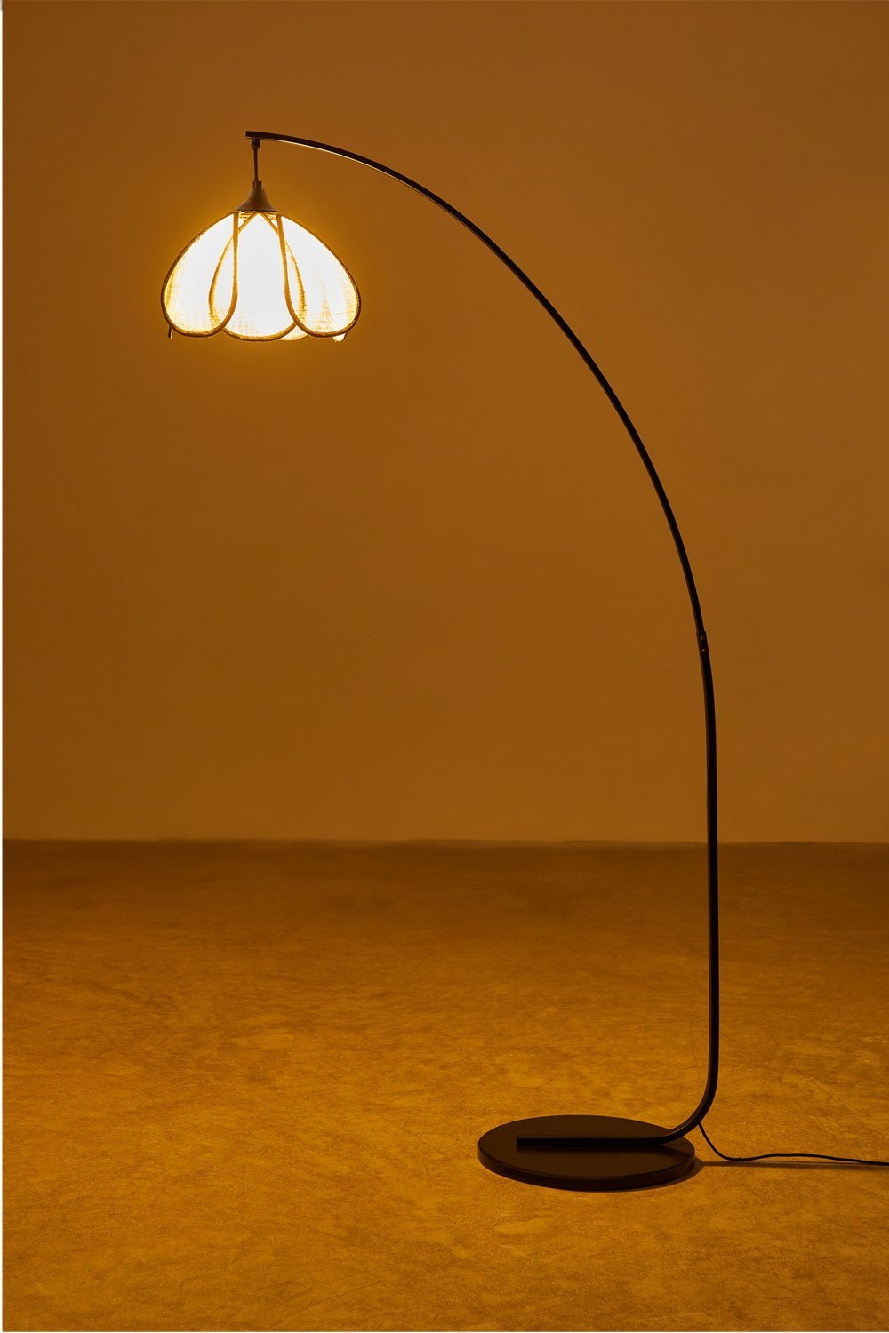 Lampada da terra in ferro e lino Vidson , immagine della galleria 3