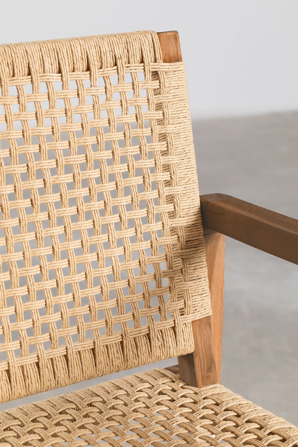 Set di 2 sedie da pranzo con braccioli in legno di teak Monsxau, immagine della galleria 6