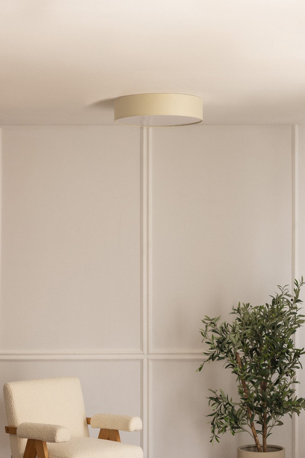 Lampada da soffitto in tessuto Godric Ø50 cm, immagine della galleria 1