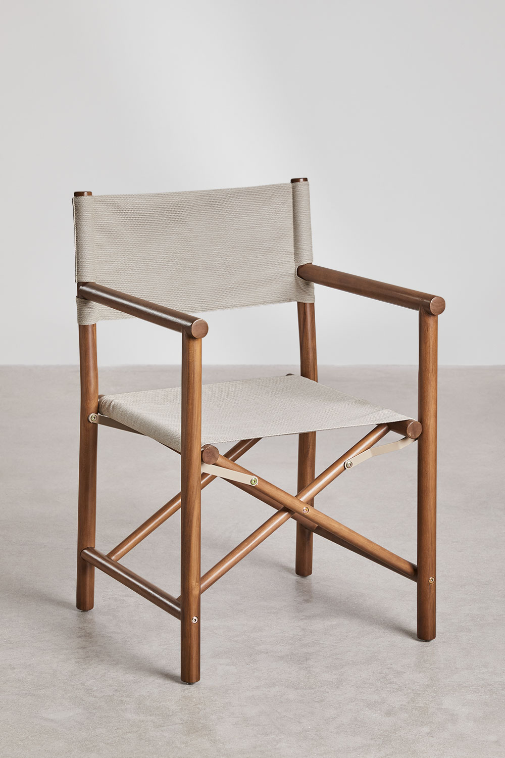 Set di 2 sedie da regista in legno massello di teak Blu | Leroy Merlin