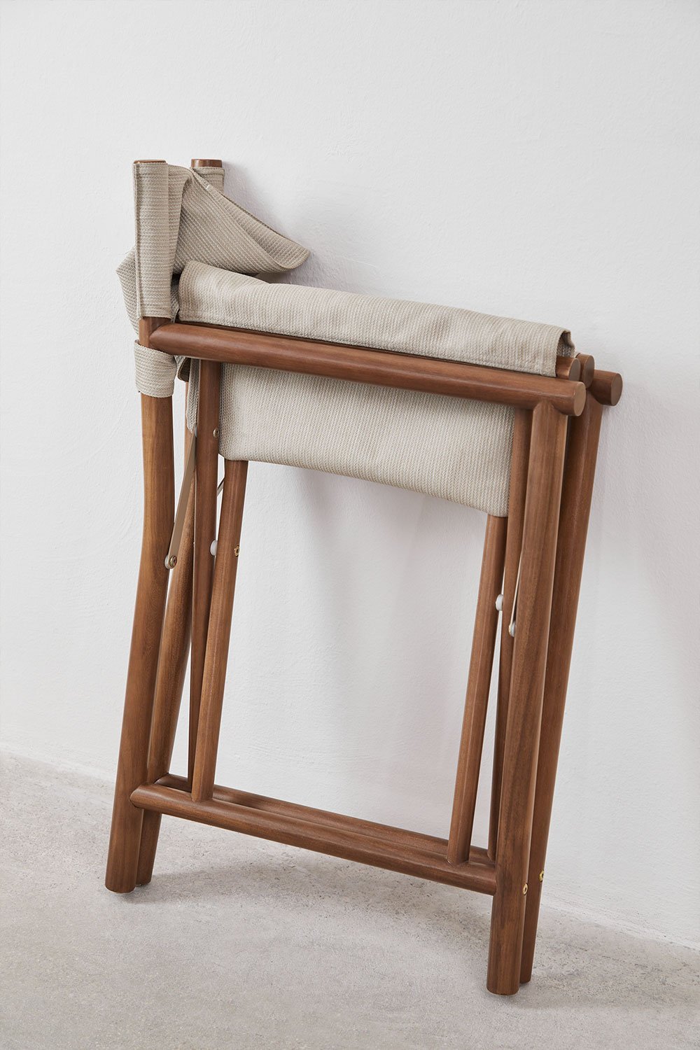 Set di 4 sedie da regista pieghevoli in legno di acacia Olivia, immagine della galleria 9