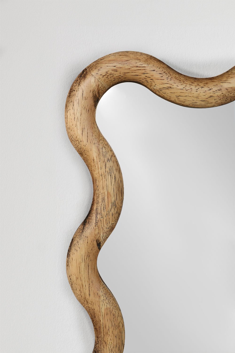 Specchio da parete rettangolare (55 x 40 cm) in legno di rovere Tilore, immagine della galleria 2