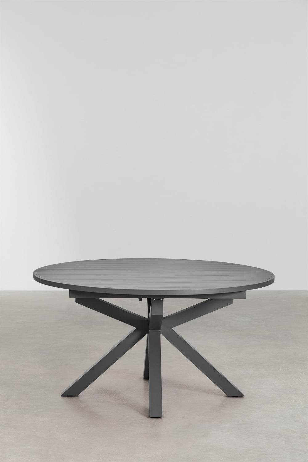 Set da tavolo 145-200x145 cm allungabile Barces e 6 sedie da giardino impilabili con braccioli in alluminio Karena, immagine della galleria 2