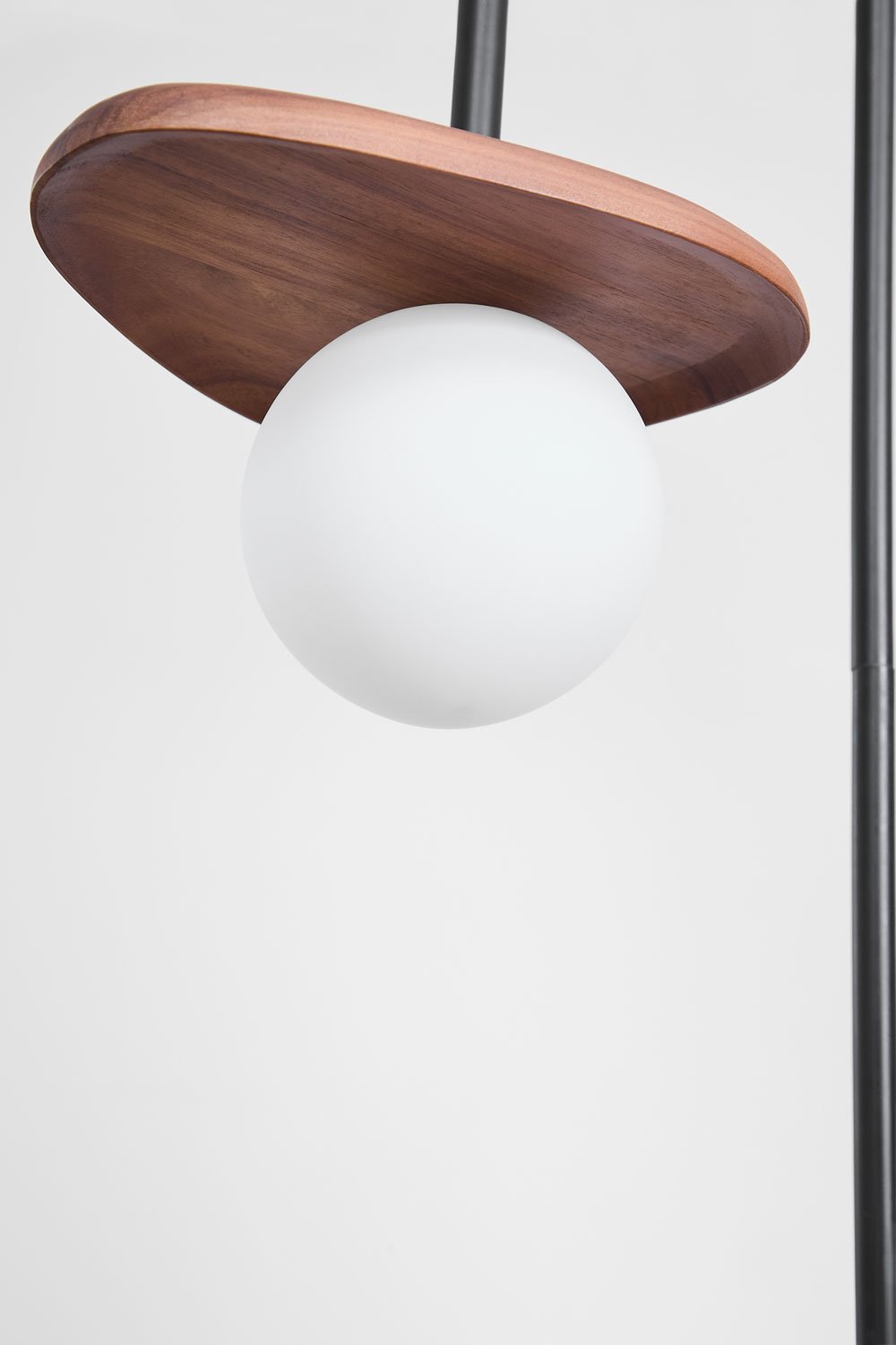 Lampada da terra in legno di acacia Freidy, immagine della galleria 4