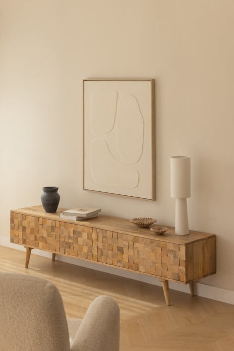 Mobile TV 200x40 cm in legno di mango Jaralson