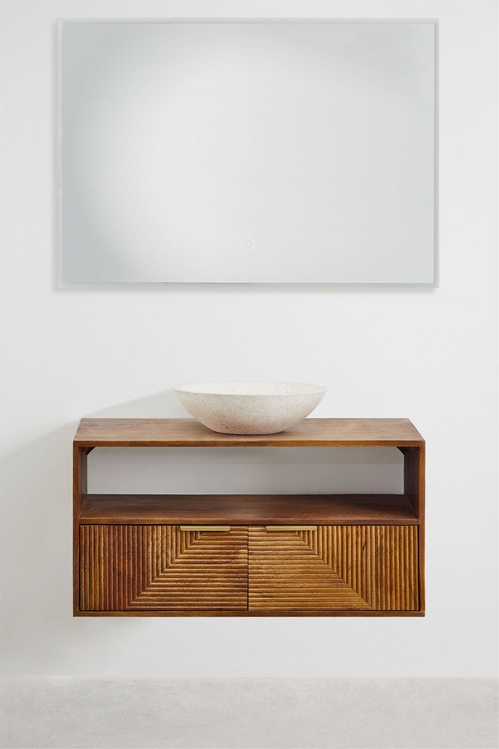 Set di mobili da bagno in legno di mango Baty, immagine della galleria 2