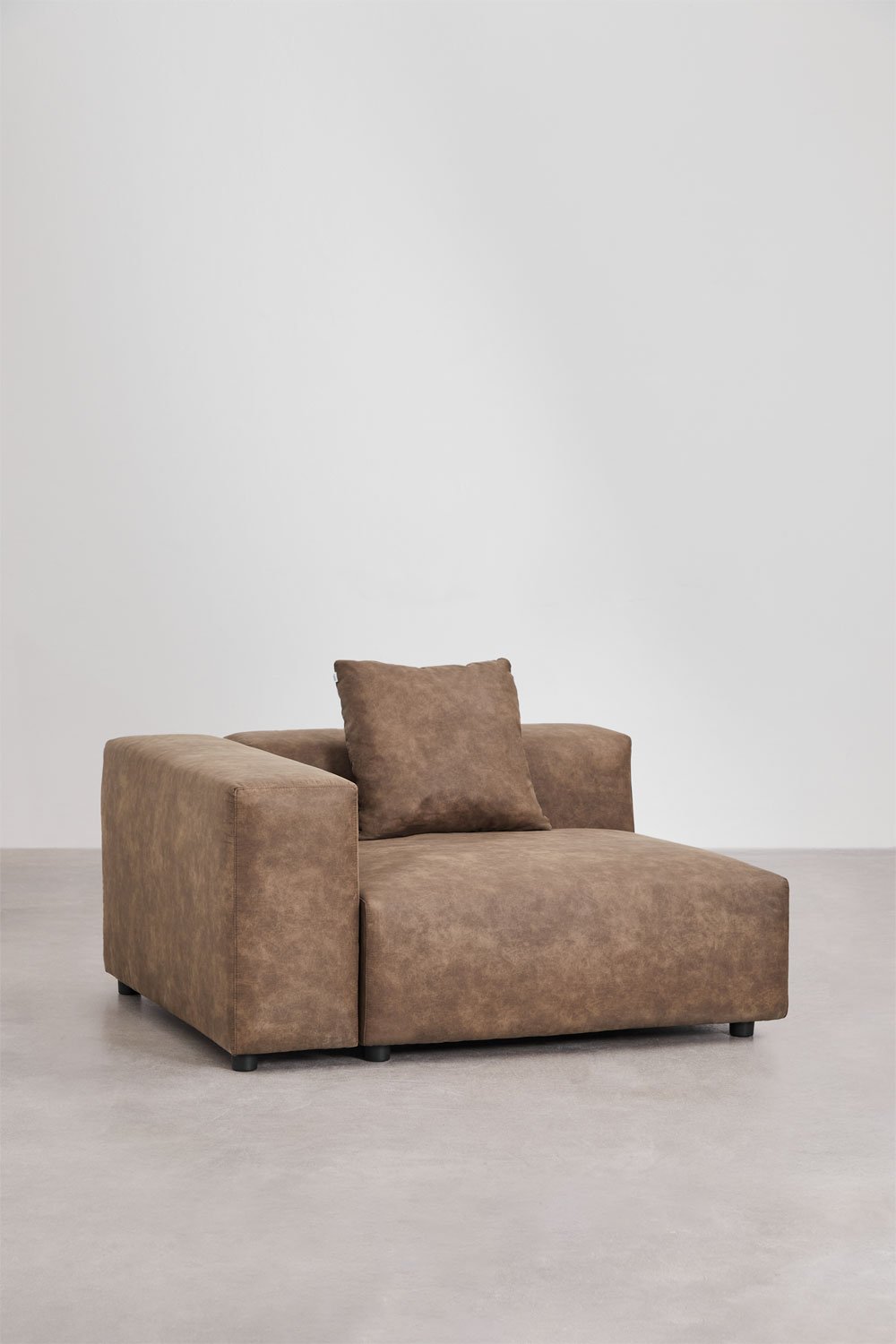 Modulo angolare sinistro (135x113 cm) con bracciolo alto e cuscino per divano modulare Bruna, immagine della galleria 1