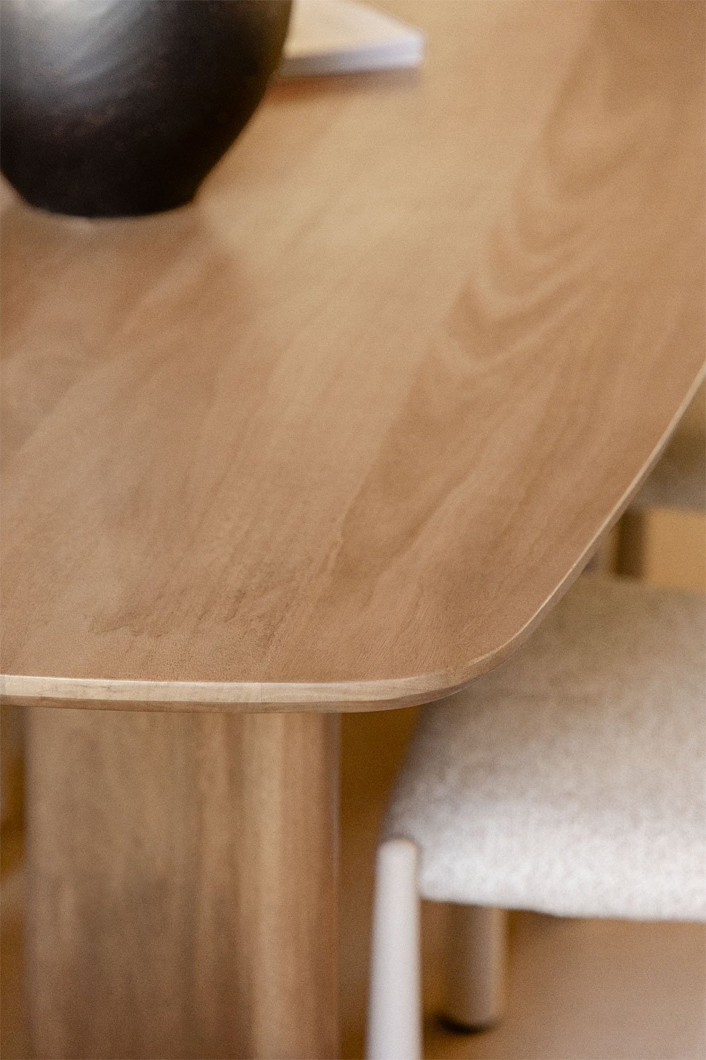 Set tavolo rettangolare 200x100 cm in legno di mango Sidney e 8 sedie da pranzo in fibbia Nagore, immagine della galleria 3