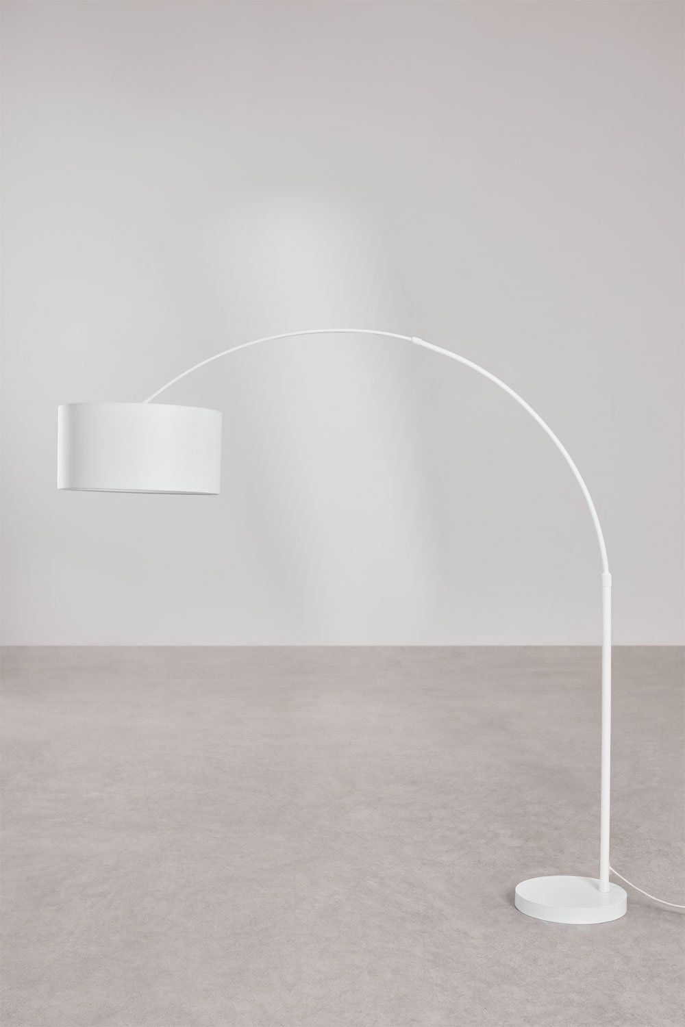 Lampada da terra da esterno Vonera in lino e ferro, immagine della galleria 3