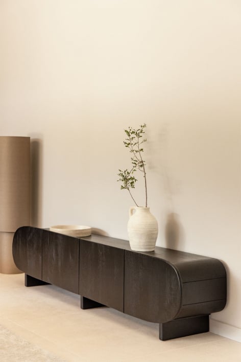 Mobile TV 220x40 cm in legno di mango Agathe