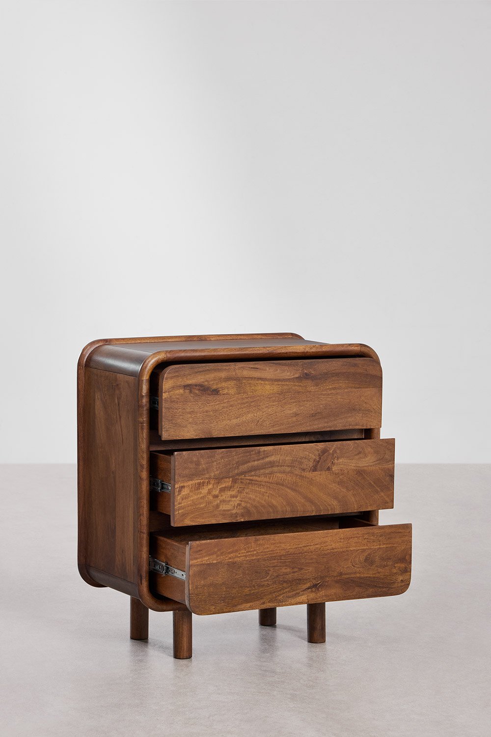 Cassettiera a 3 cassetti in legno di mango Gina, immagine della galleria 3