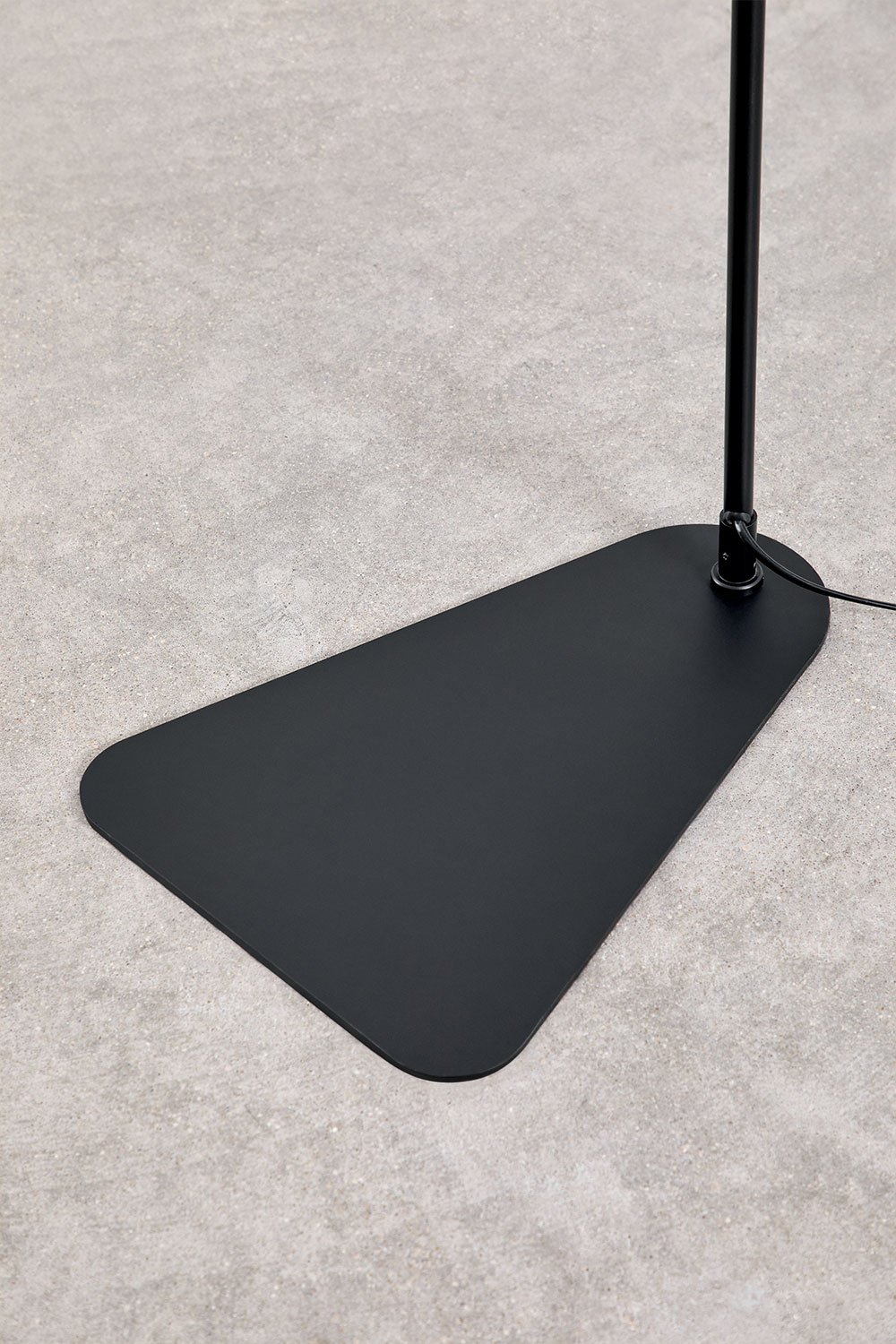 Lampada Da Terra Moderna Home Sweet Home 150cm - Nero Con Paralume In Lino