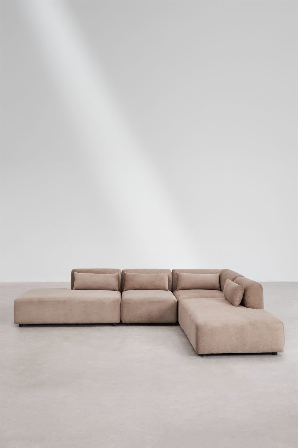 Divano modulare angolare Fogler in 4 pezzi con doppia chaise lounge, immagine della galleria 3