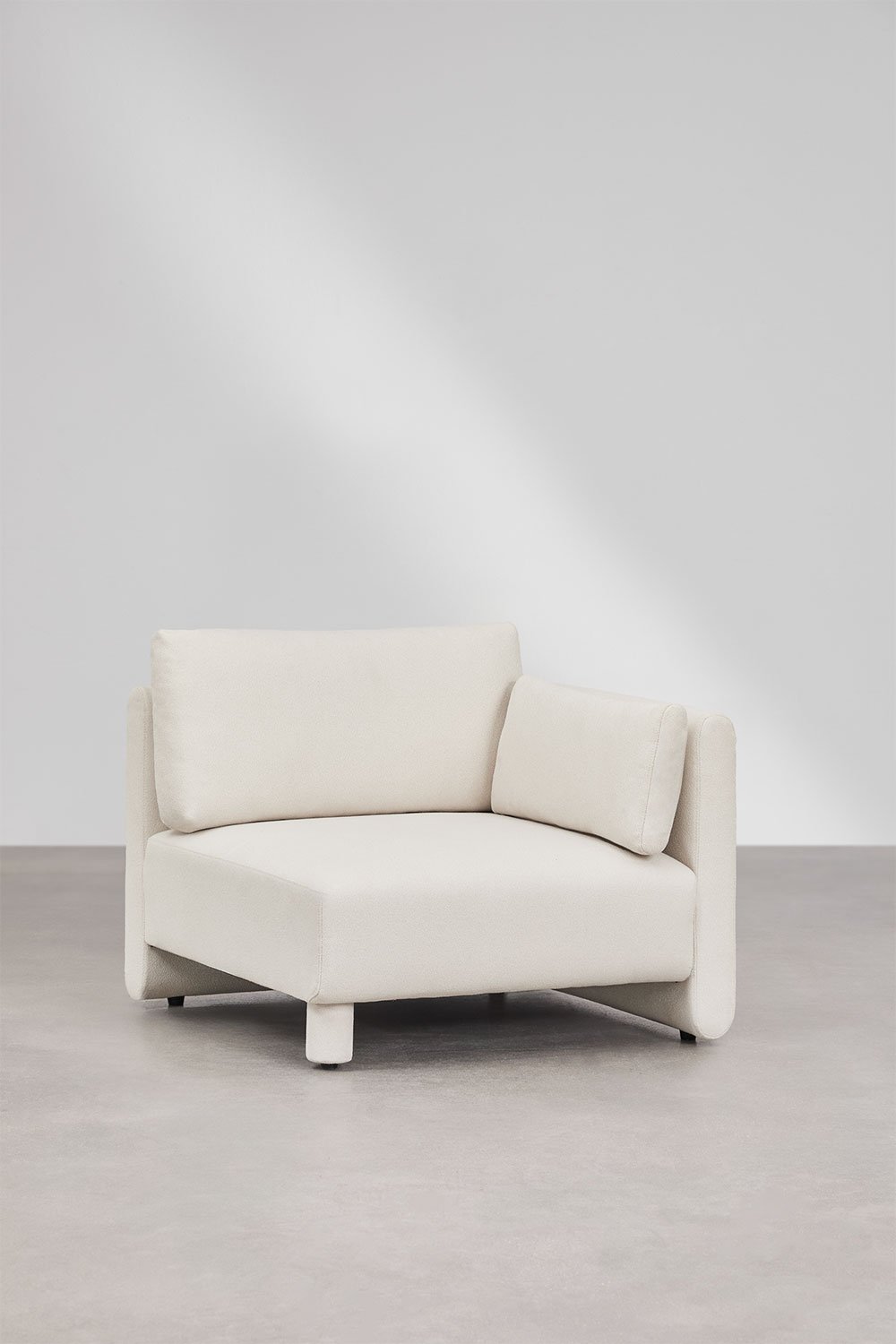 Modulo angolare destro per divano componibile in tessuto Artemisa bouclé, immagine della galleria 1