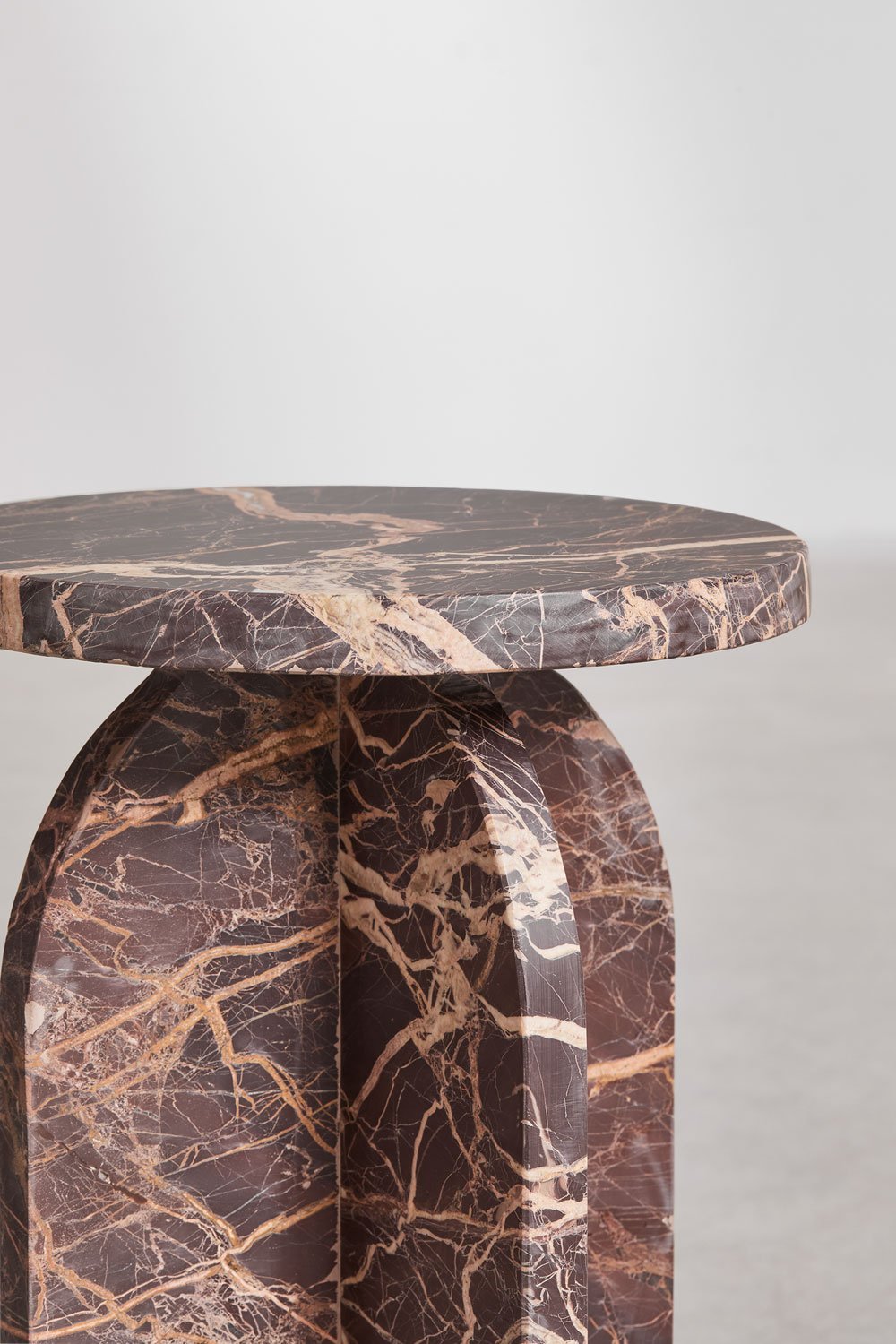 Tavolino laterale rotondo Ø30 cm in marmo Graham, immagine della galleria 6