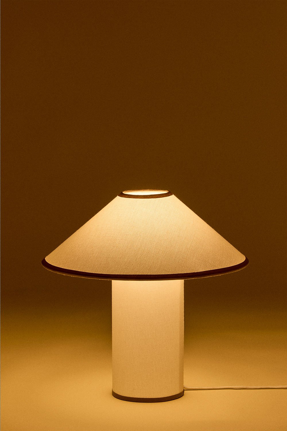 Lampada da tavolo in lino Liduina ↑35 cm, immagine della galleria 3