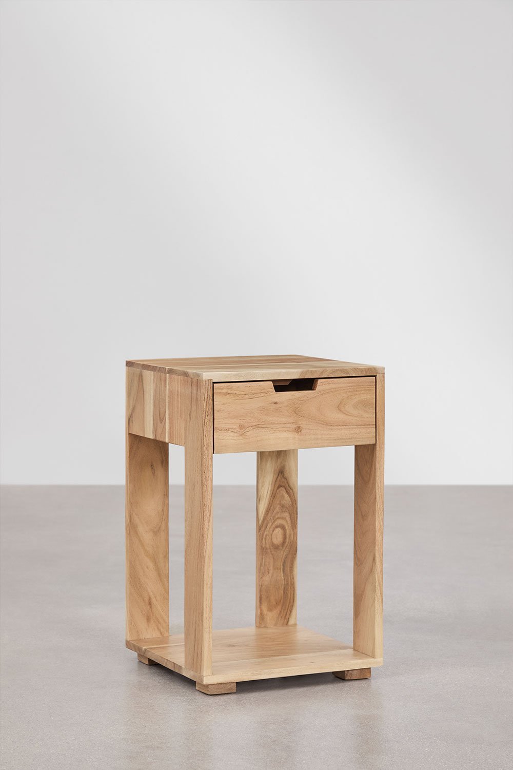 Confezione da 2 comodini quadrati 35x35 cm in legno Leduc, immagine della galleria 3