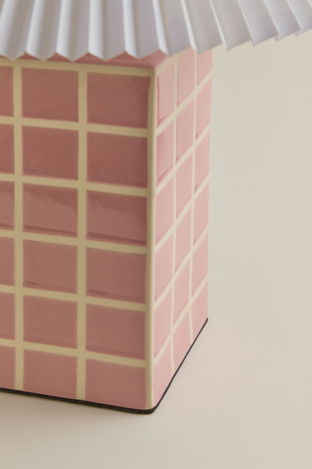 Lampada da tavolo in gres e lino Troms, immagine della galleria 5