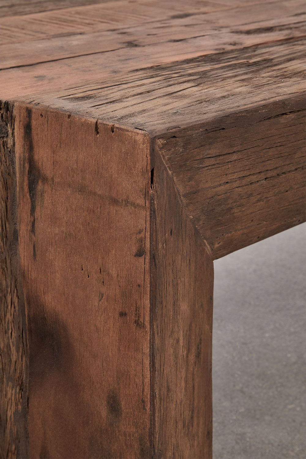 Tavolino rettangolare 120x60 cm in legno riciclato Juvira, immagine della galleria 7