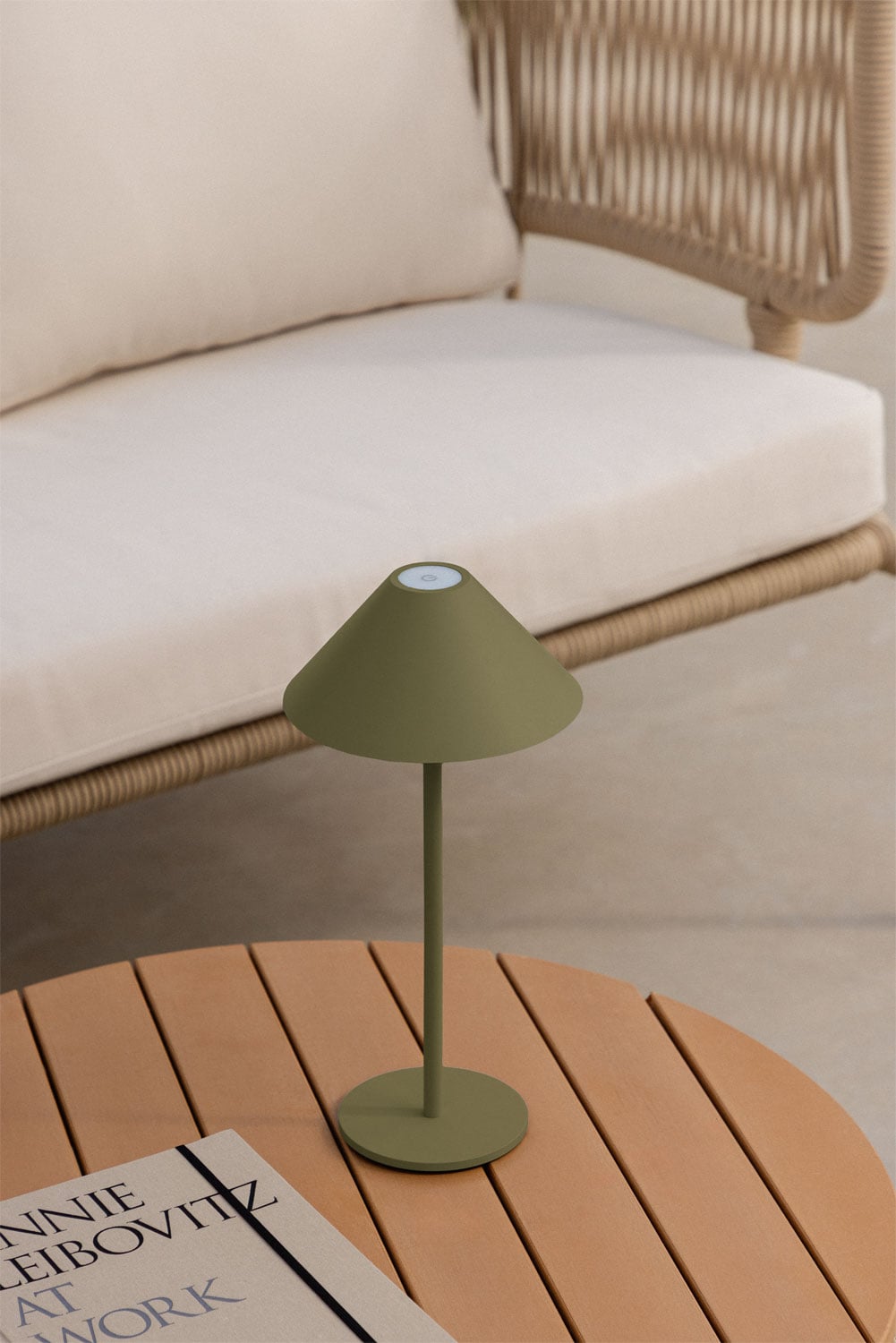 Lampada da tavolo a LED per esterni wireless Nebida, immagine della galleria 1