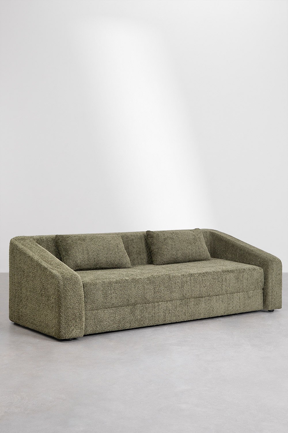 Divano letto Dalila 3 posti in tessuto bouclé, immagine della galleria 1