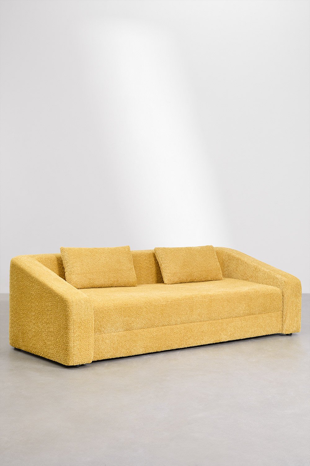 Divano letto Dalila 3 posti in tessuto bouclé, immagine della galleria 3