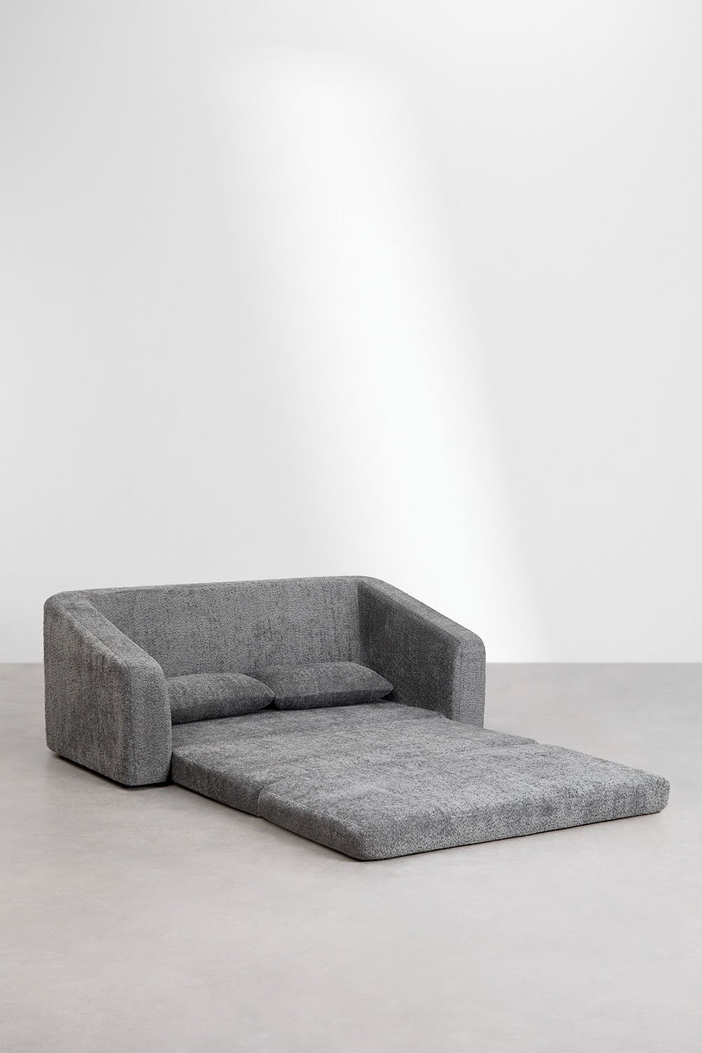 Divano letto Dalila 2 posti in tessuto bouclé, immagine della galleria 2
