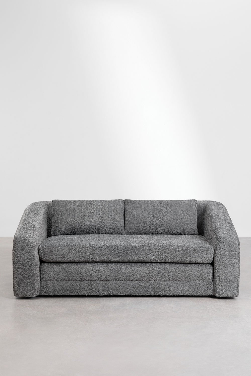 Divano letto Dalila 2 posti in tessuto bouclé, immagine della galleria 7