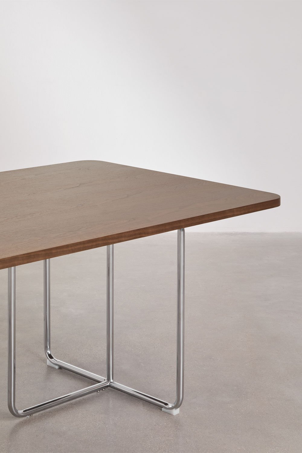 Tavolo da pranzo rettangolare in MDF e acciaio inox Tento, immagine della galleria 5