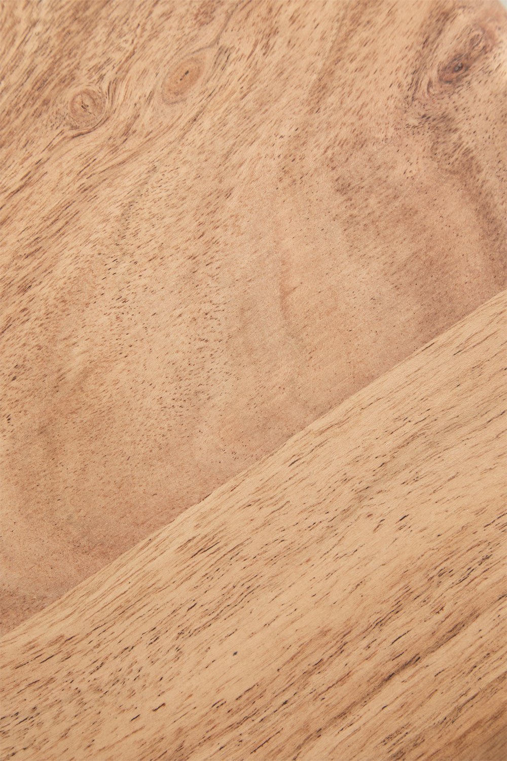 Comodino sospeso 40x30 cm in legno di acacia Nordilan, immagine della galleria 5