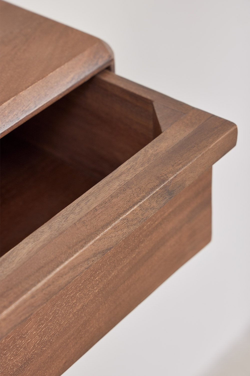 Comodino sospeso 40x30 cm in legno di acacia Nordilan, immagine della galleria 5