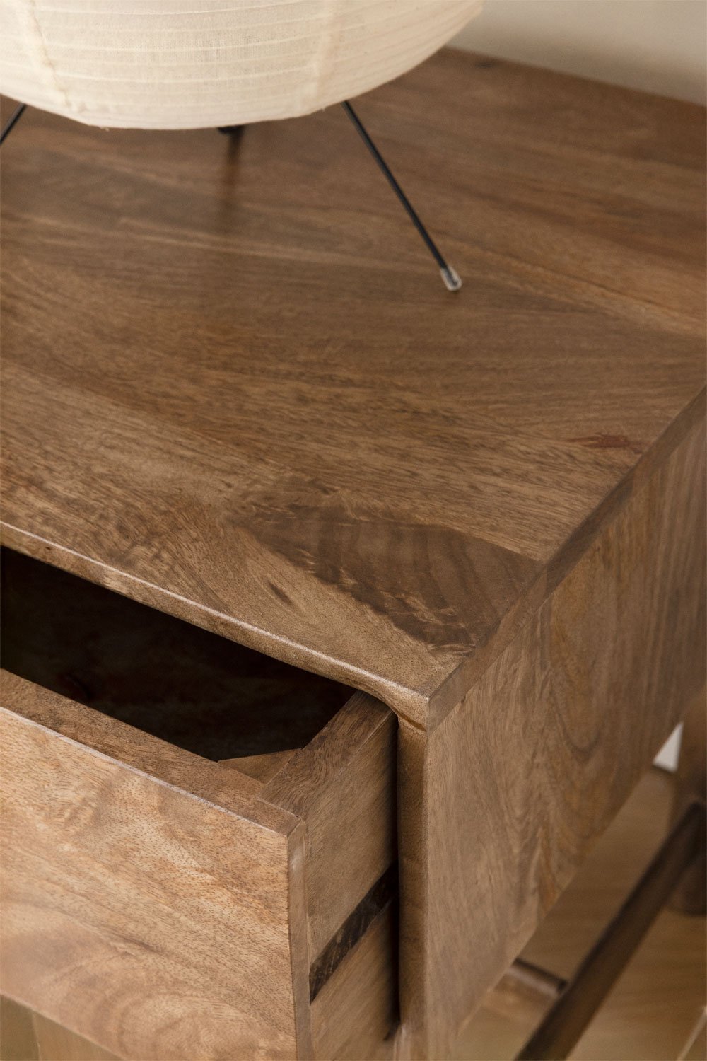 Confezione da 2 comodini 45x45 cm in legno di mango Aloma, immagine della galleria 2