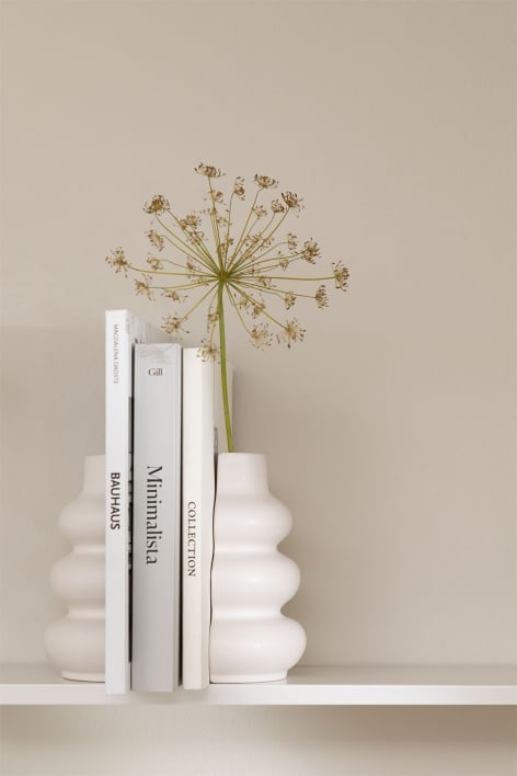 Set di 2 Fermalibri in Ceramica Crosby