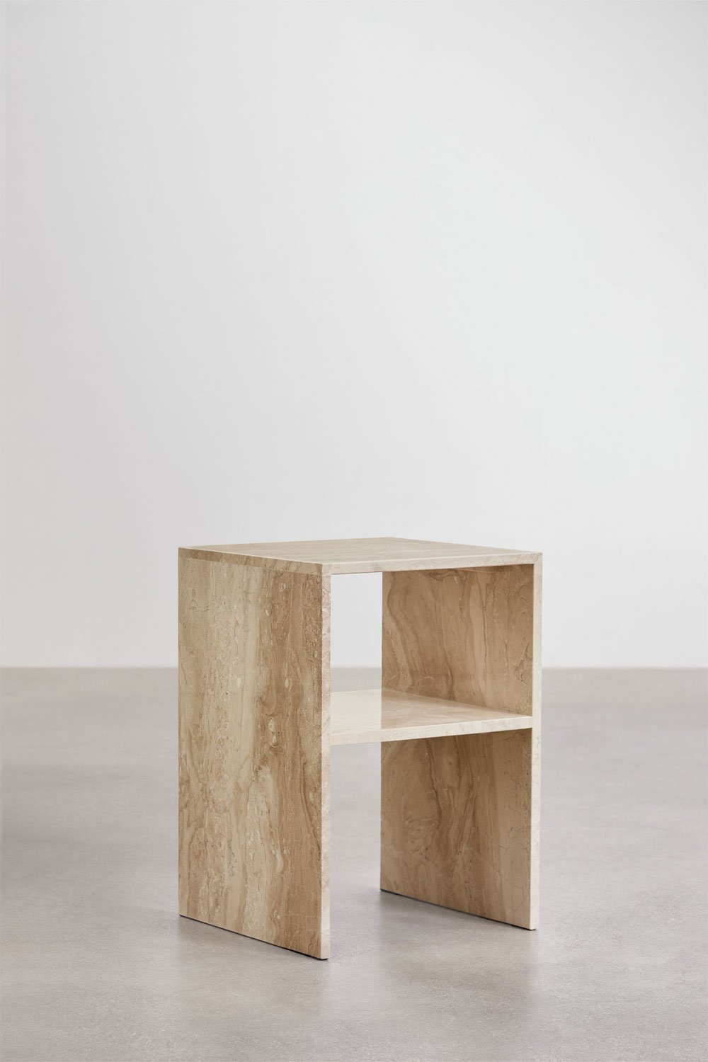 Tavolino quadrato 35x35 cm in marmo Gabrielle, immagine della galleria 3