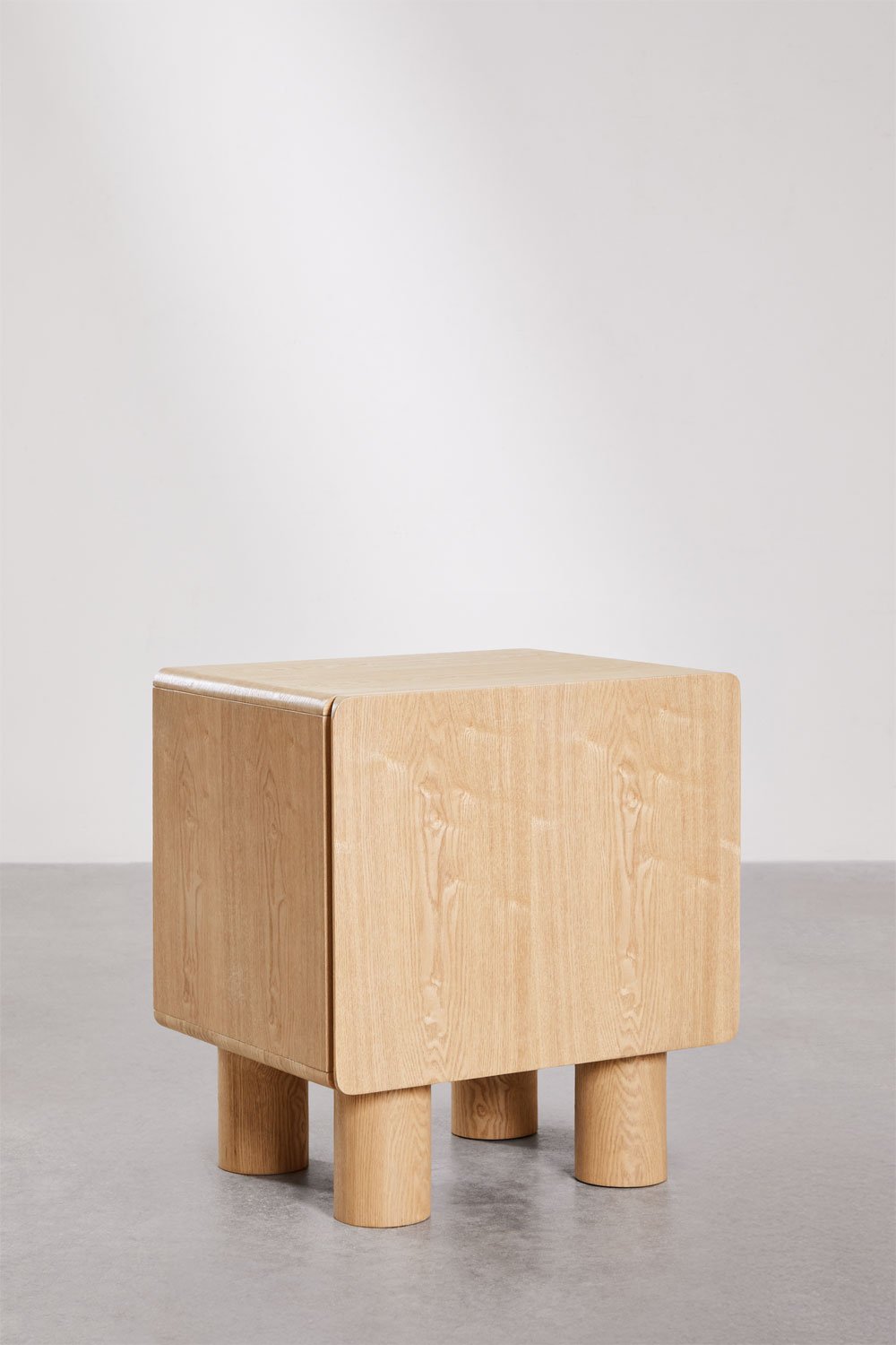 Confezione da 2 comodini in MDF e impiallacciatura Gumeri, immagine della galleria 1