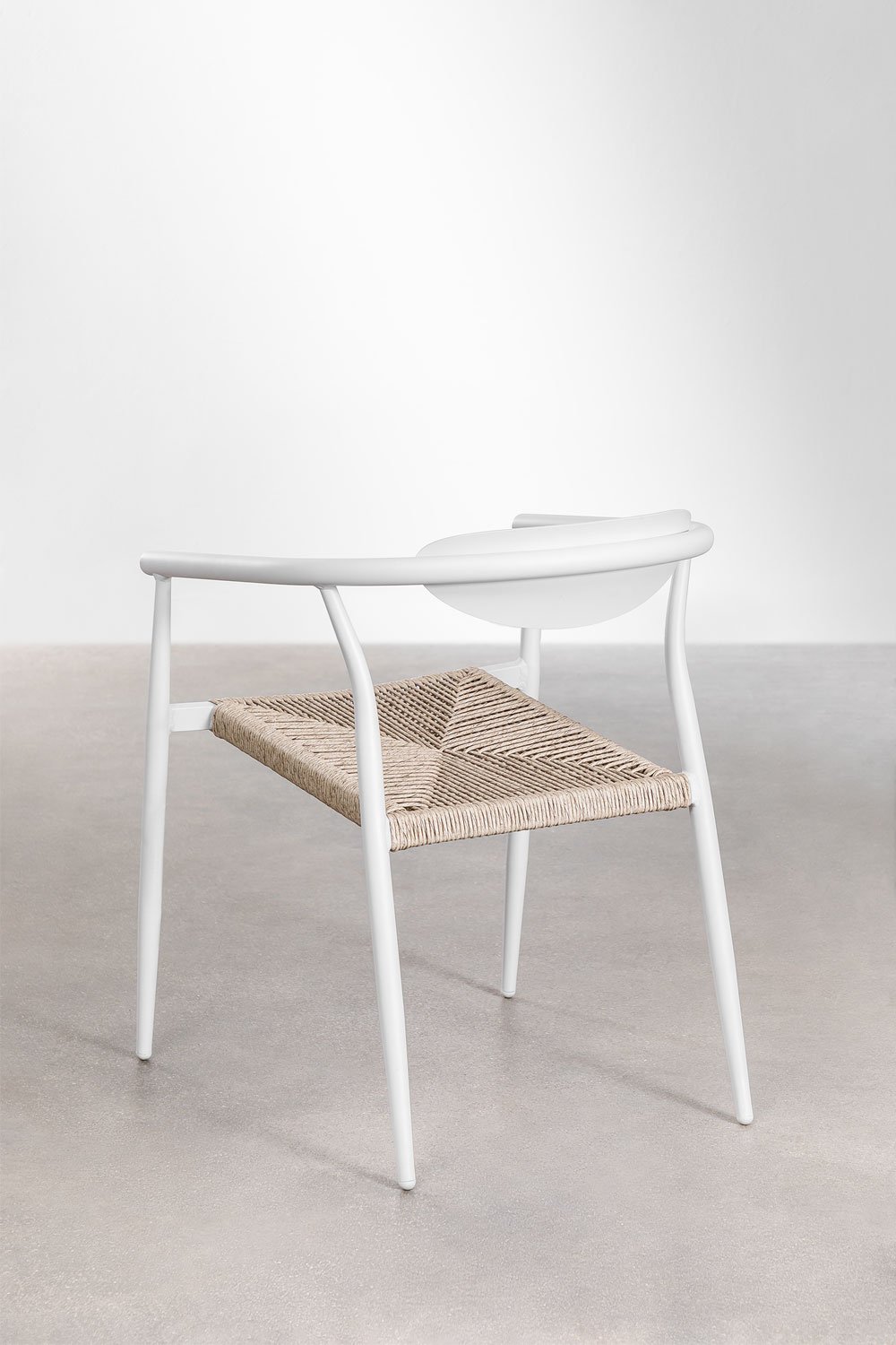 Set da tavolo rotondo Ø100 cm in alluminio Valerie e 4 sedie da giardino con braccioli in alluminio e rattan sintetico Marsha, immagine della galleria 7