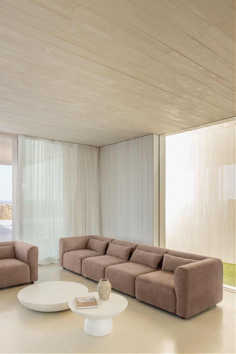 Set soggiorno con divano componibile in 4 pezzi e poltrona Fogler, immagine della galleria 1
