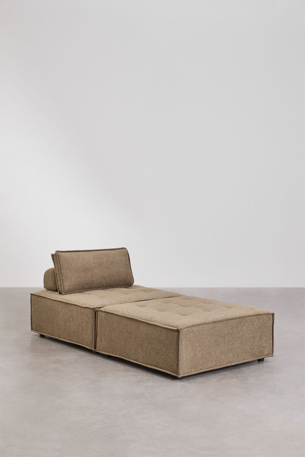 Set soggiorno con poltrona e pouf in tessuto Vermont, immagine della galleria 3