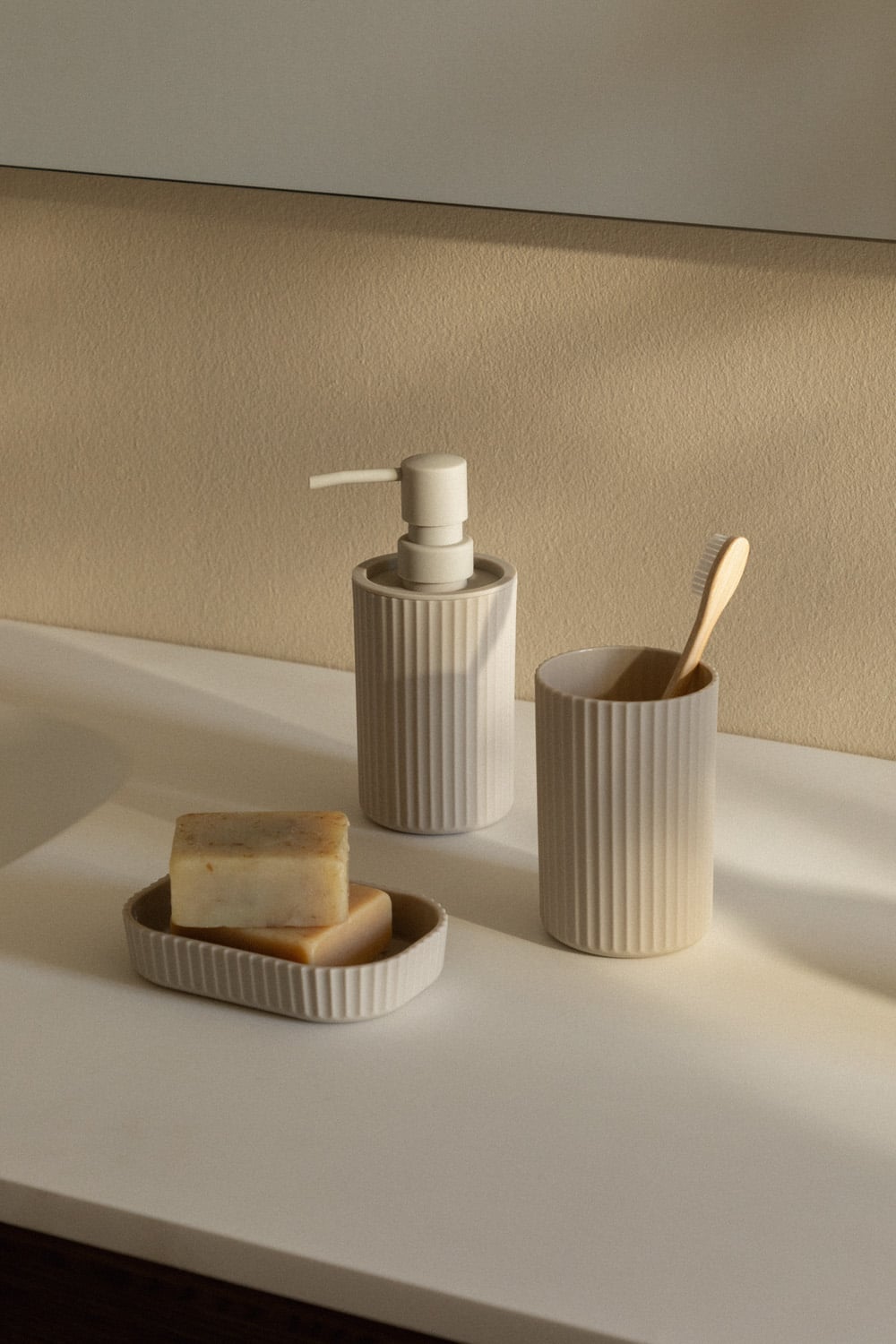 Set da bagno in ABS verde scuro Ozene, immagine della galleria 5