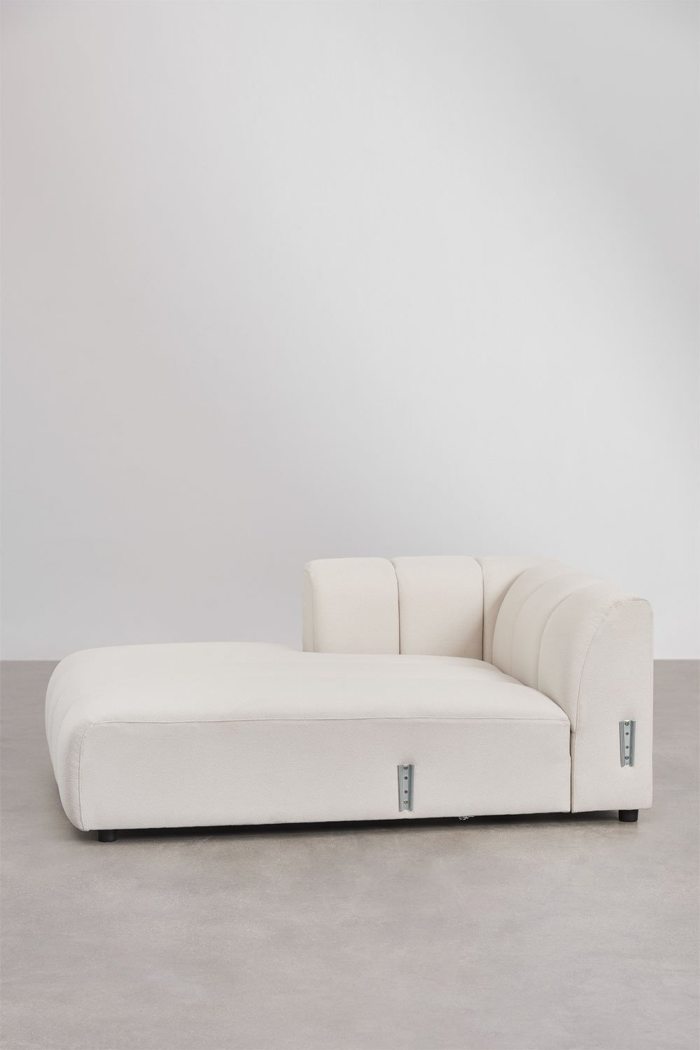 Modulo chaise longue sinistro per divano componibile in tessuto Eliot bouclé, immagine della galleria 3