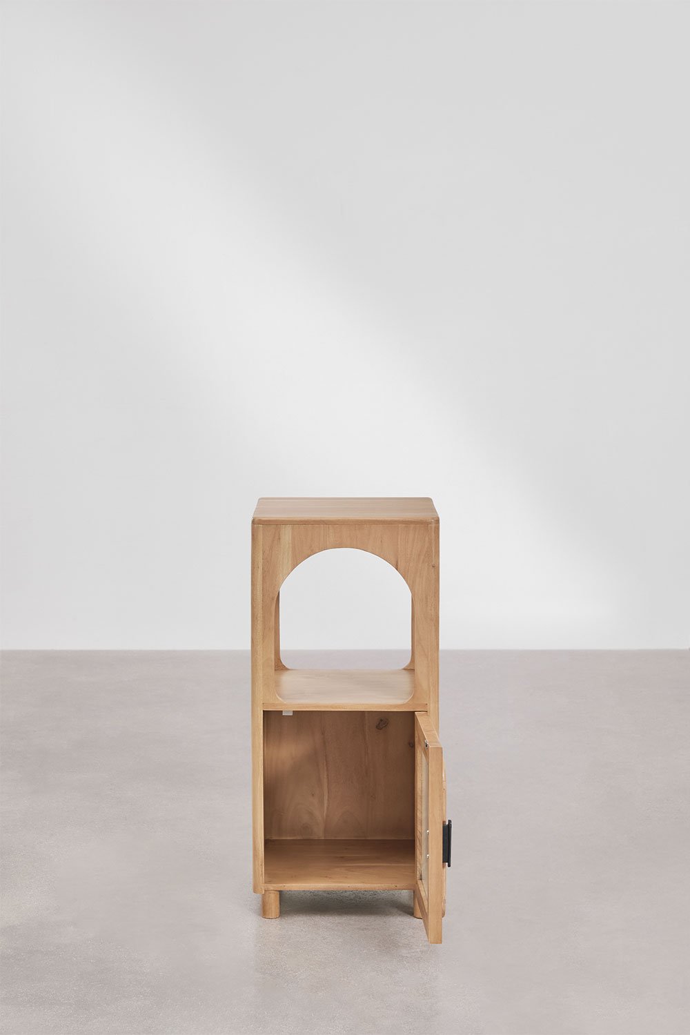 Mensola da bagno Massilia in legno di acacia e vetro , immagine della galleria 6